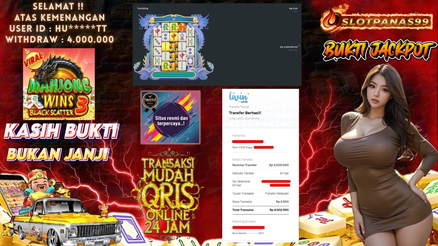 SLOTPANAS99 JACKPOT SLOT MAHJONG WINS 3 - BLACK SCATTER